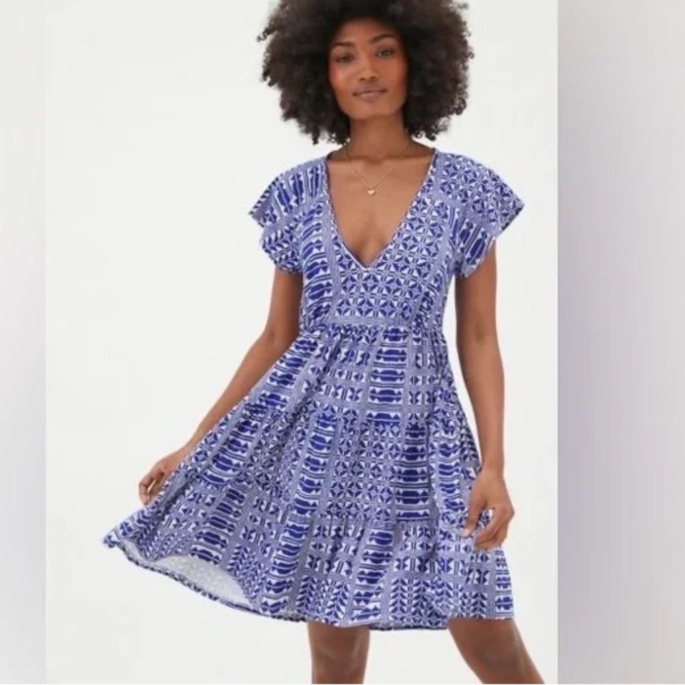 Urban Outfitters Julia Tiered Mini Dress, XL